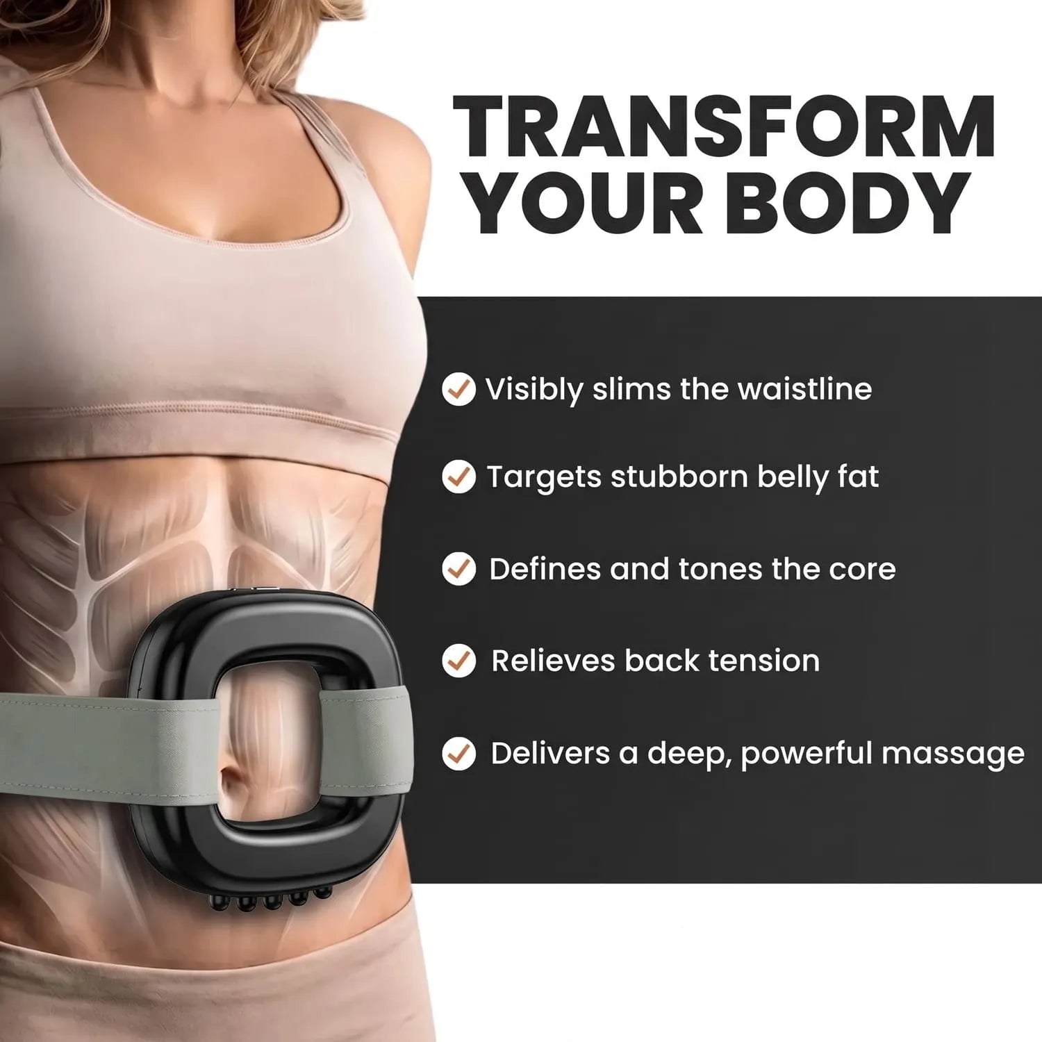 BeltBurner Hands-Free Vibration Massage Belt
